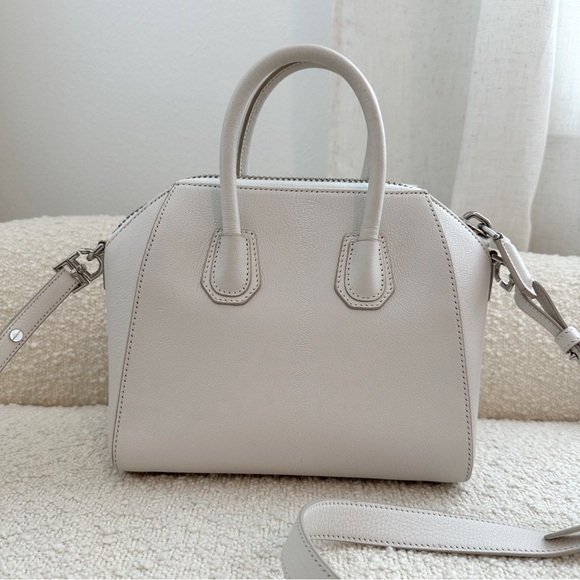 Givenchy Mini Antigona Sugar Leather Satchel Handbag Crossbody Purse | White - Picture 6 of 16